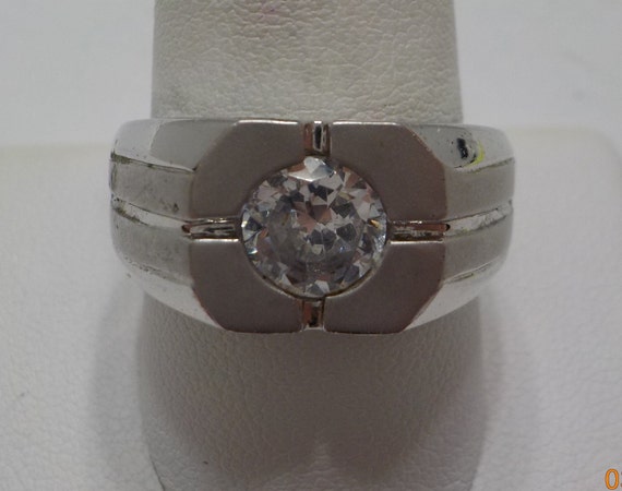 Vintage RSC Cubic Zirconia Anillo para hombre 637 Tamano 10 1 2 Etsy Mexico