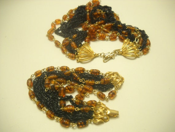 Vintage Demi Parure (4990) Five Strand Necklace &… - image 4