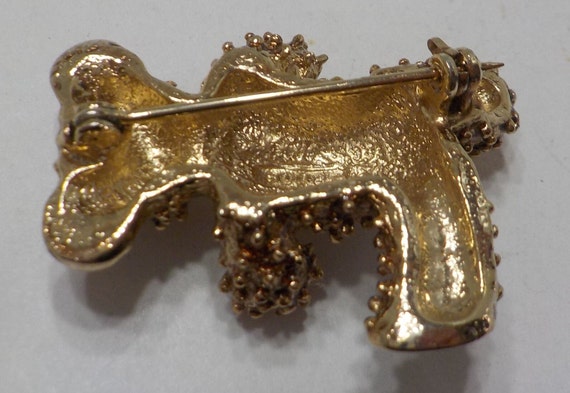 Vintage Gold Tone Textured Teddy Bear Brooch (2945) Number