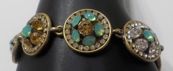 Vintage Rhinestone Bracelet (2423) Loaded With Sp… - image 2