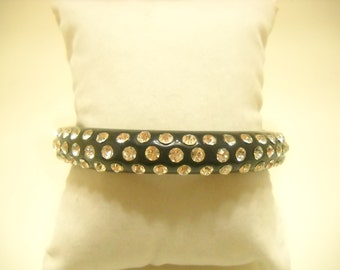 Vintage Clear Rhinestone Bangle Bracelet (7764**) So Sparkly!!