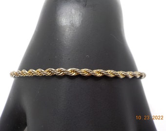 Vintage Silver Tone Twisted Chain Tennis Bracelet (5489)