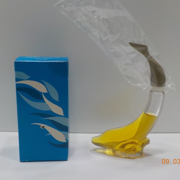 Vintage Avon Dolphin Miniature (35) 1.5 fl. oz Bird Of Paradise Cologne--3/4 full