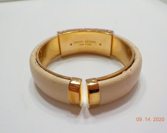 RARE Henri Bendel silver and blue bracelet bangle Medium
