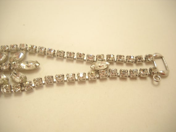 Gorgeous--Vintage 1950s DOUBLE STRAND RHINESTONES… - image 5