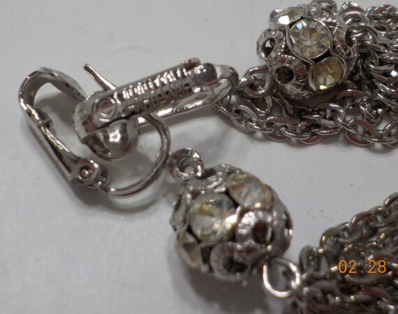 Vintage Sarah Coventry Rhinestone Dangle Earrings… - image 4