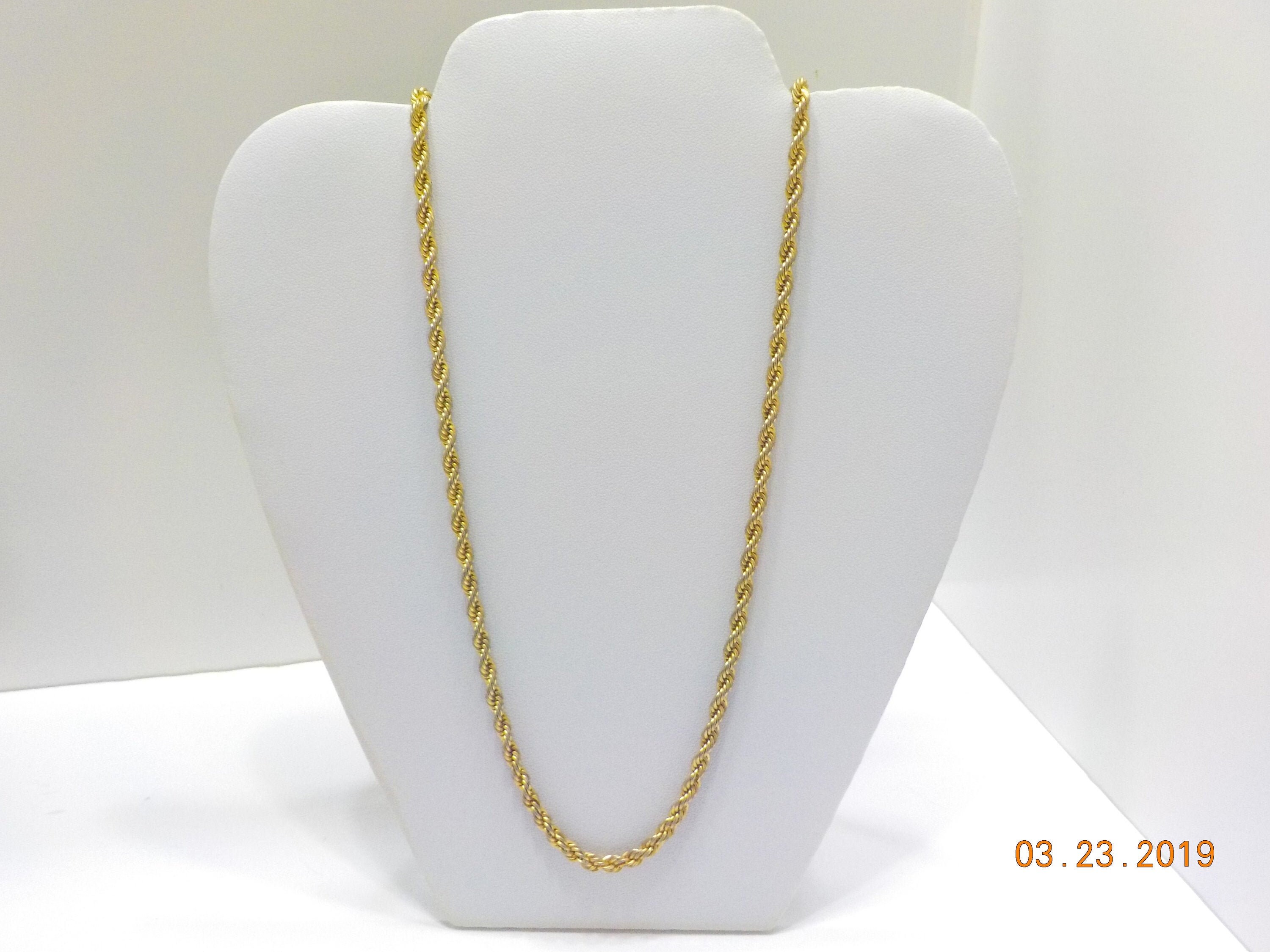 ■VINTAGE HOLLYWOOD■ Twist Chain Necklace VH24NNNE173M Vintage Revlon Gold Tone Twisted Chain Necklace 23