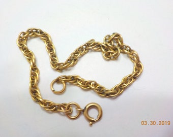 Vintage Gold Tone Charm Bracelet (9544) No Charms