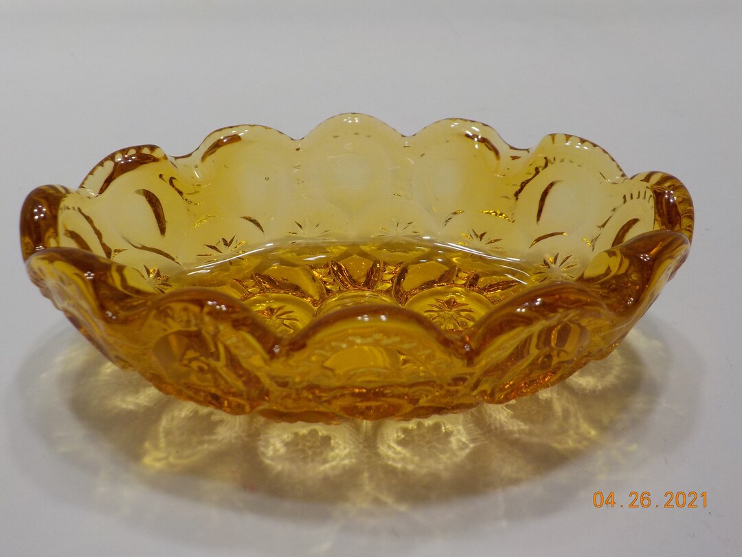 Vintage Pressed Glass Ring Dish 16A Small Oval Dish Etsy UK