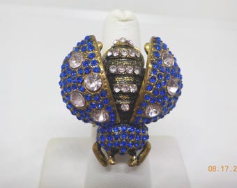 Broche Vintage Clown Signée AJC - Métal Doré Brillant Et Mat - Bijou Imposant (26.9g) - Occasion