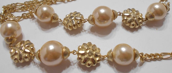 Gorgeous 15mm Faux Pearl Chain Necklace (4552) - image 4