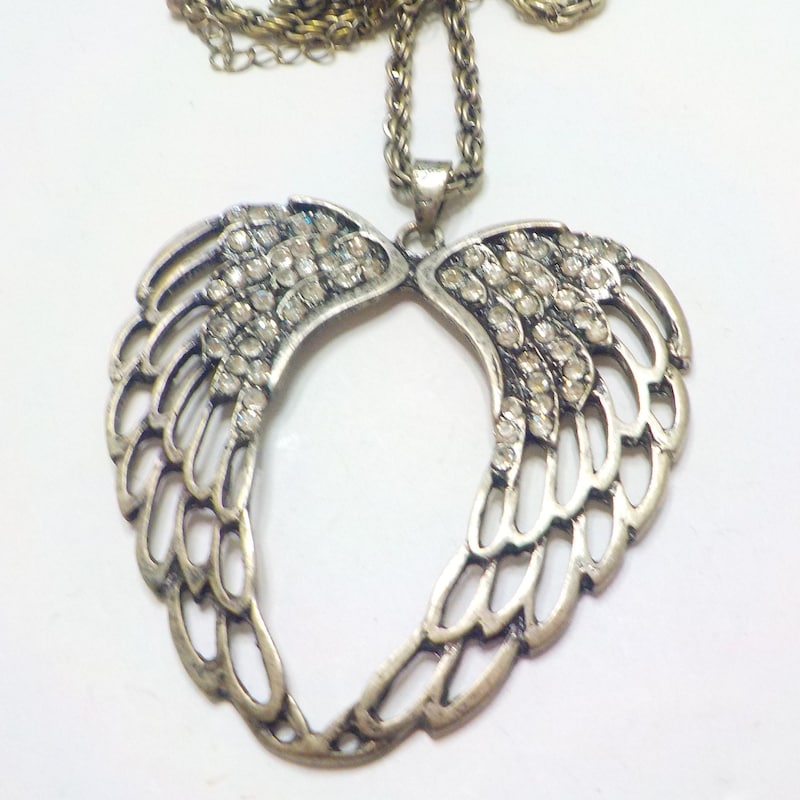 Handbag w/ Rhinestone Angel Wings