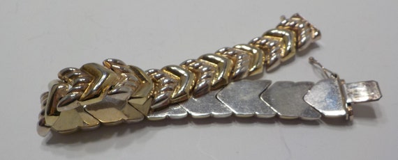 Vintage Sterling Bracelet (19) Italy Milor--Safet… - image 4