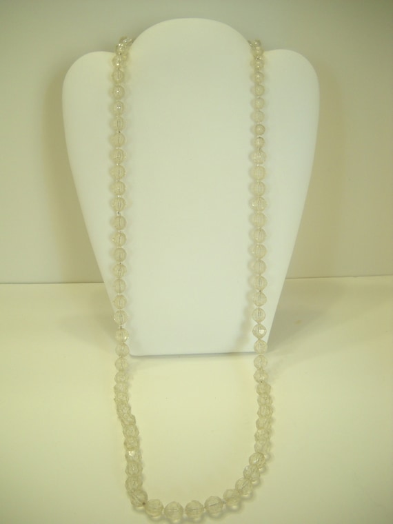 Faux crystal shop necklace