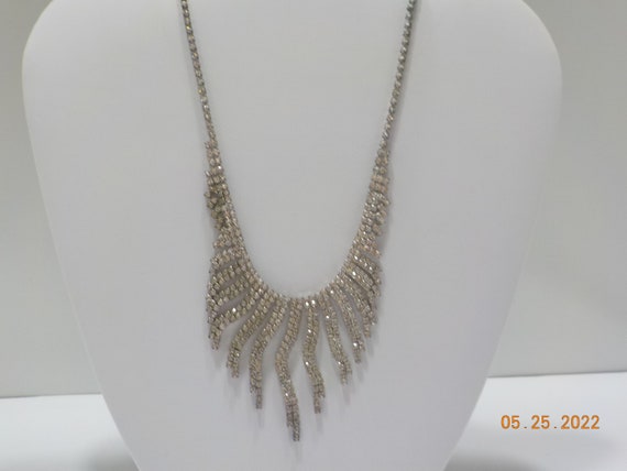 Vintage Sparkly Rhinestone Choker Necklace (507) … - image 2