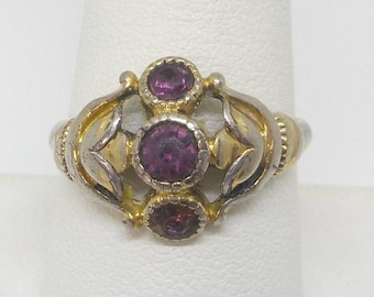 Vintage Avon Faux Amethyst Ring (2731) Size 9.5