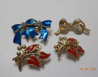 Vintage Enamel Scatter Pins (4510) Four Pins