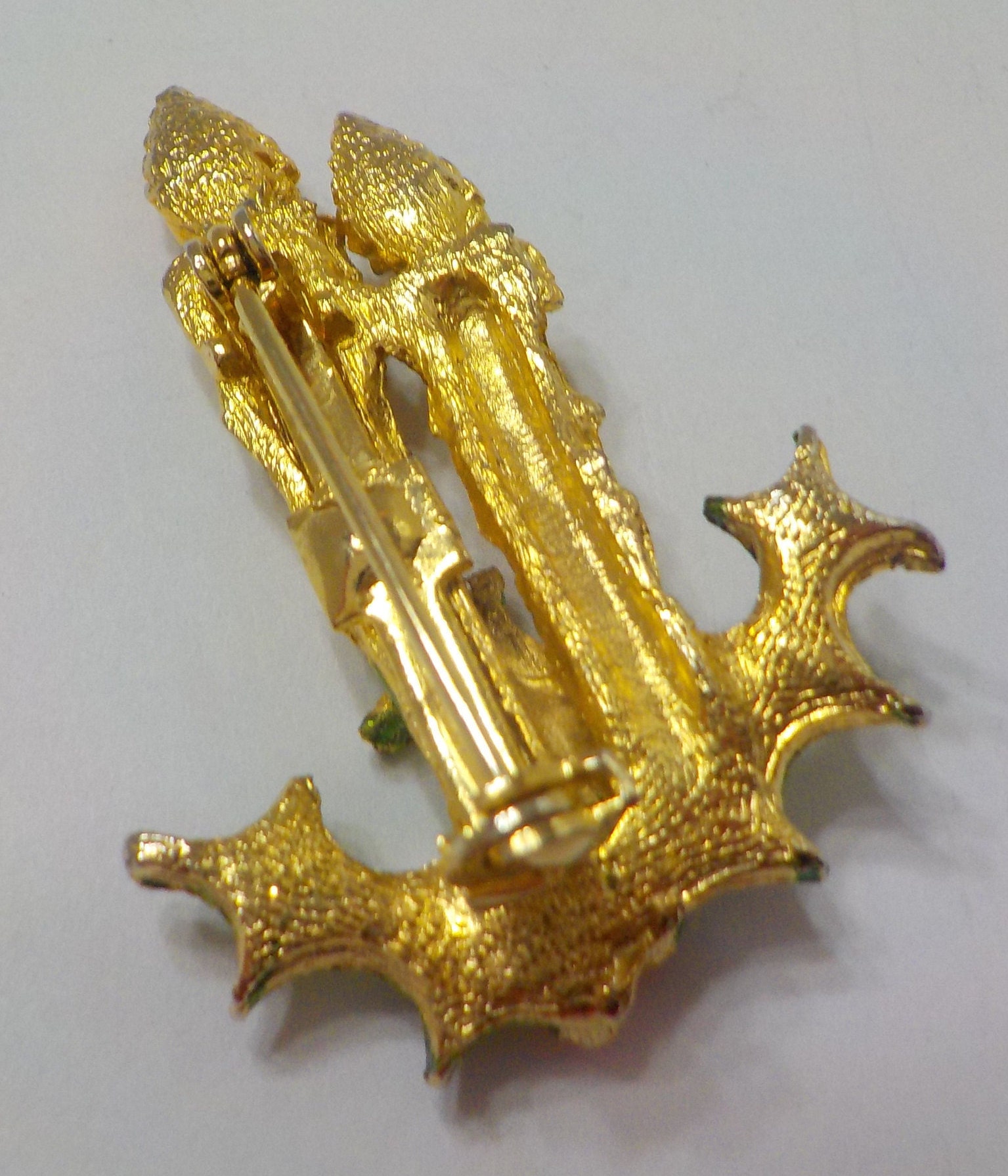 Vintage Christmas Candles Brooch (3254) Rhinestone Flames - Etsy
