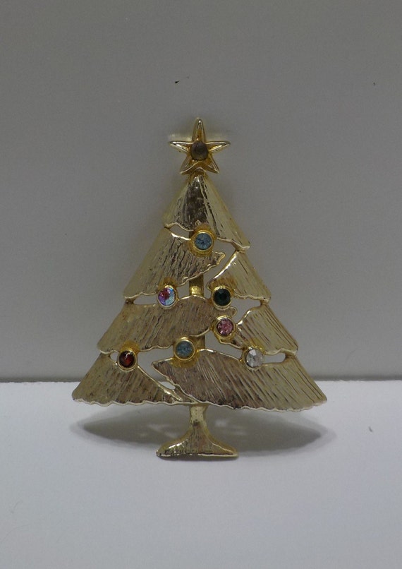 Vintage BJ (Beatrix) Christmas Tree Brooch (8550)