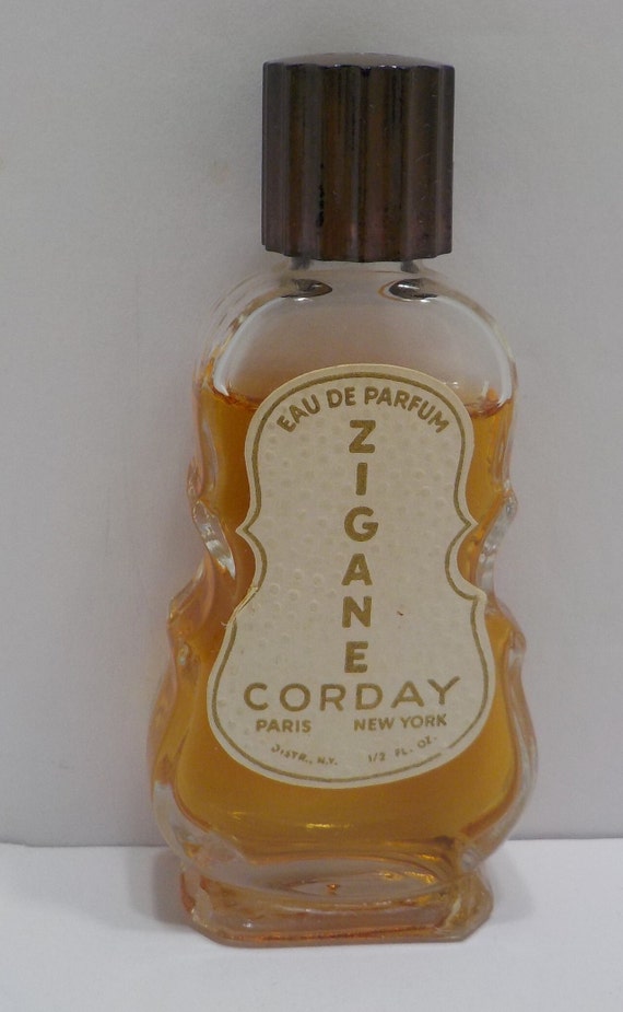 Vintage Zigane Eau De Parfum (38) Corday 1/2 Fl. Oz. Violin Bottle 