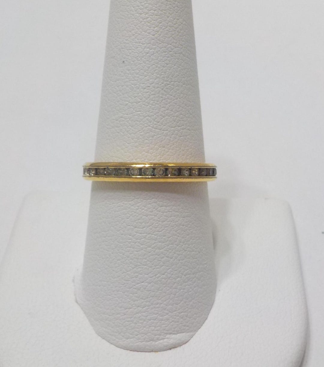 Vintage Avon Gold Tone & Rhinestone Ring (4389) Size 9 - Etsy
