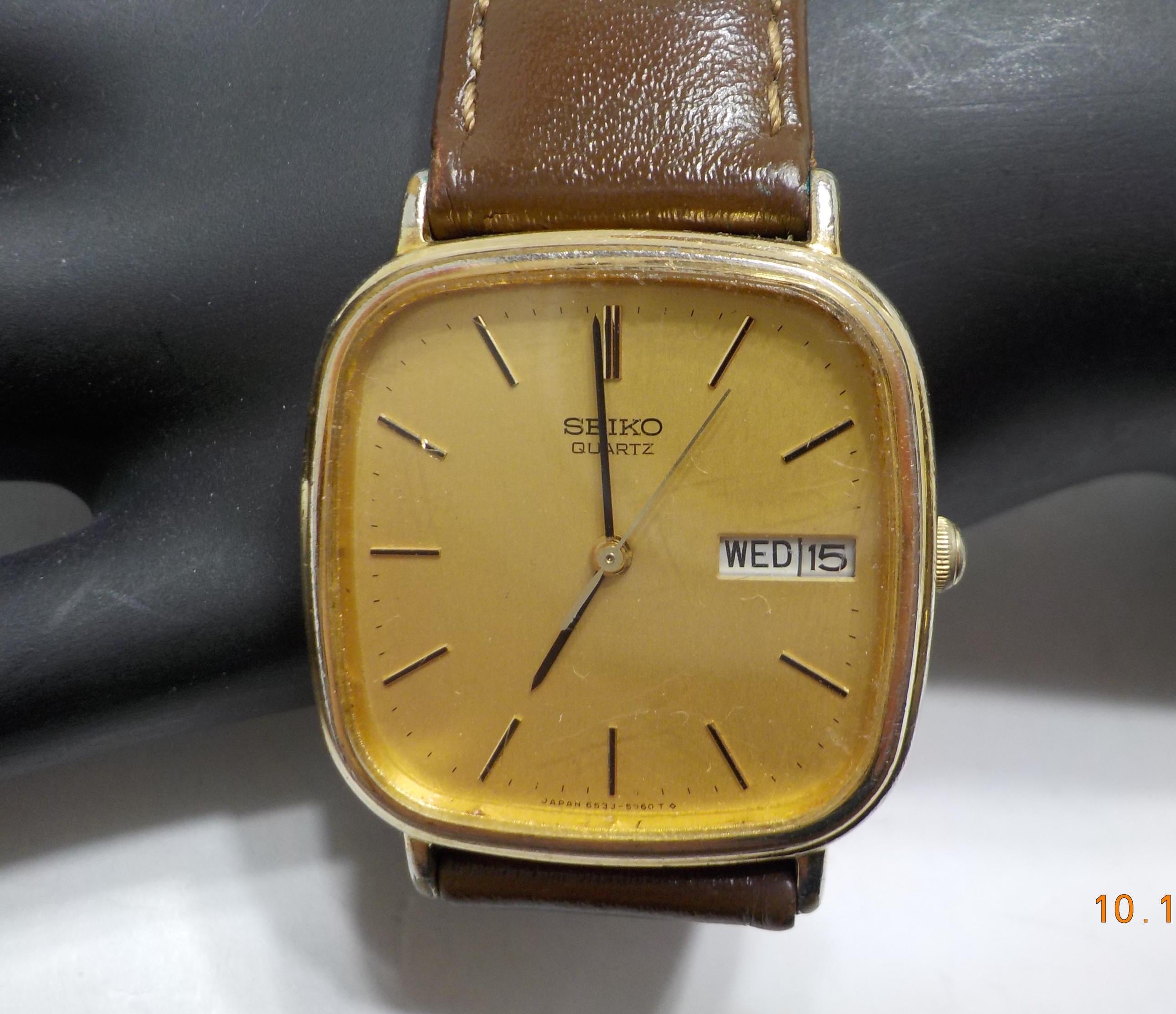 Vintage Seiko Quartz Wrist Watch (3027) Speidel Leather Band