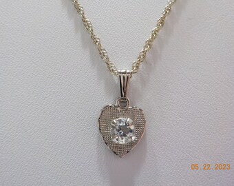 Vintage Gold Tone Heart Pendant Necklace (1141) Loaded With