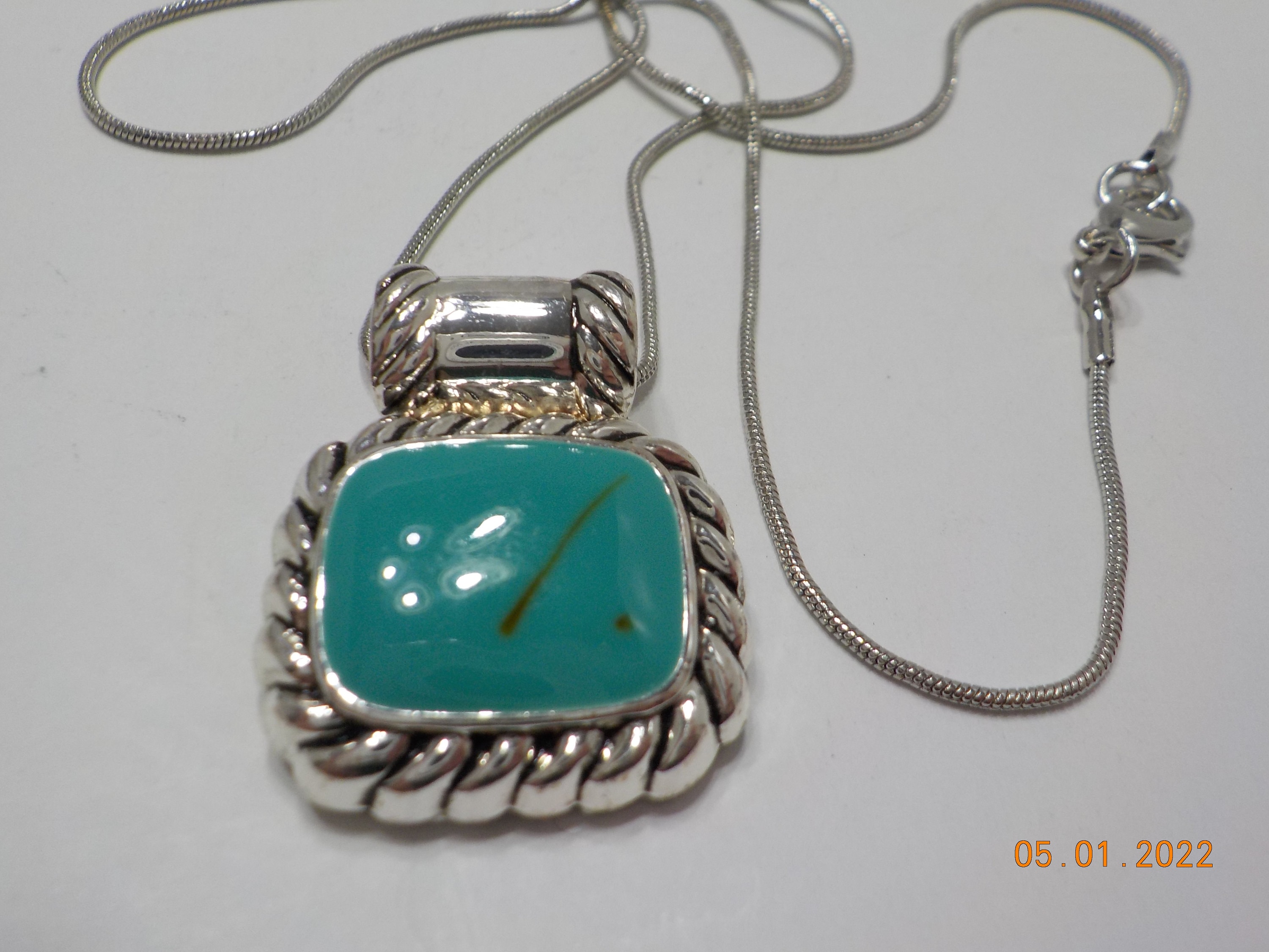 【鑑定済み】Vintage Turquoise Silver Necklace Turquoise 100-Dots Accented 925 Sterling Silver Necklace | eBay