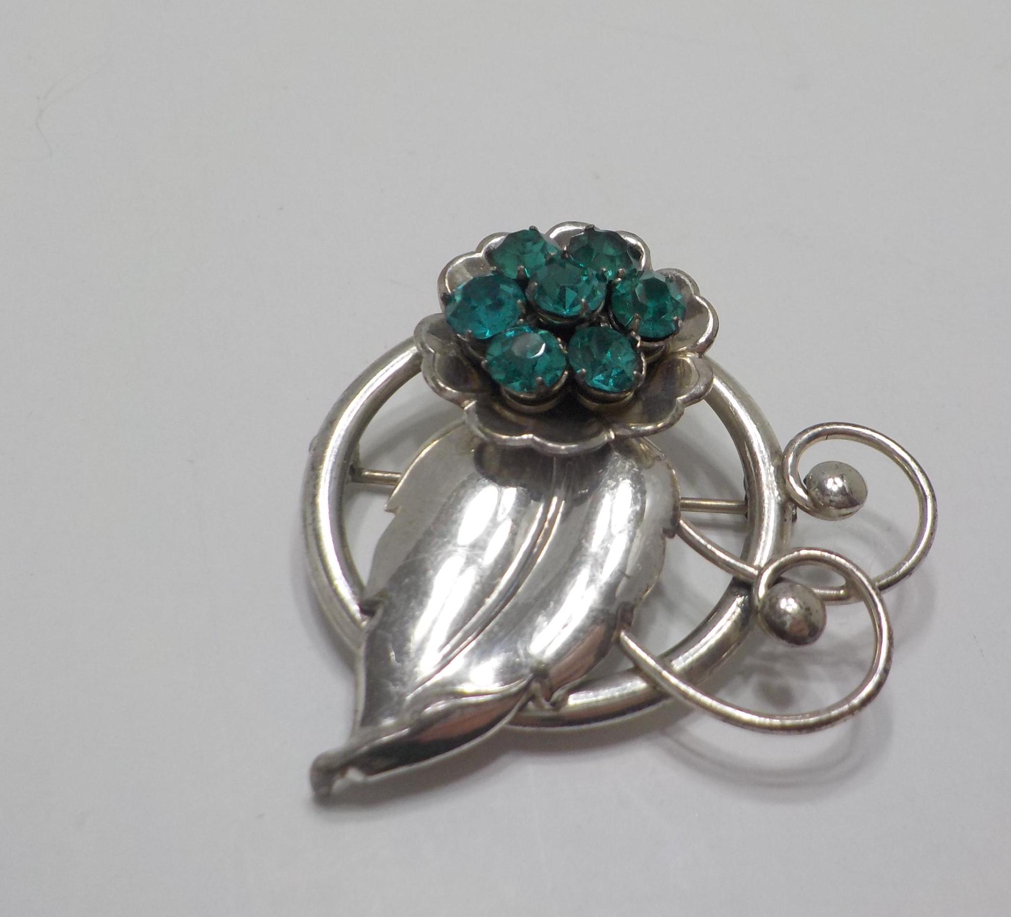 Vintage Harry Iskin Sterling Pendant/brooch 998/1039 Prong