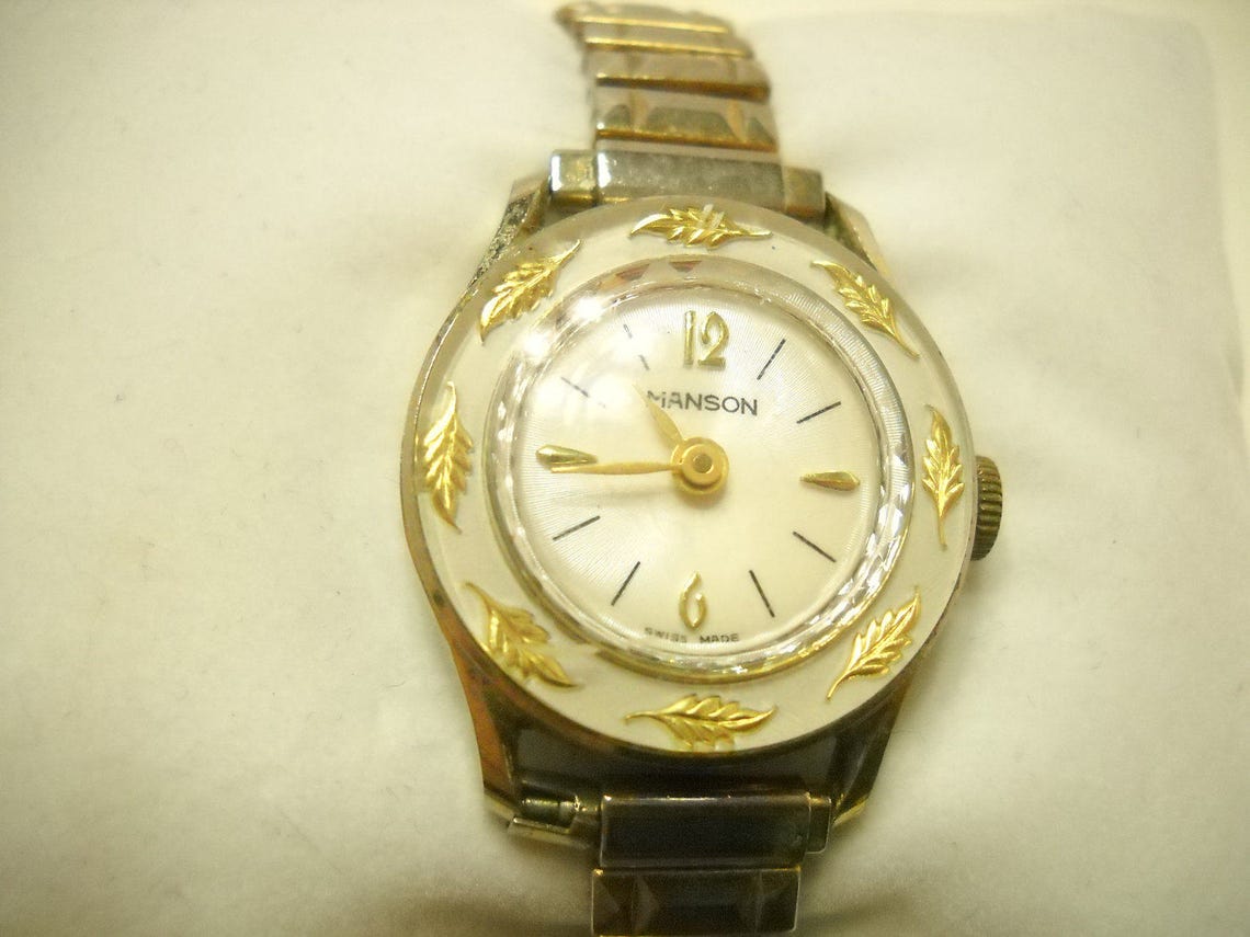 Vintage Manson Mechanical Wrist Watch 8657 Swiss Etsy