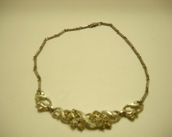 Vintage Clear Rhinestone Choker Necklace (6108)