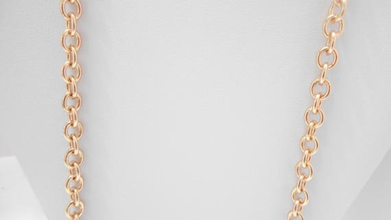 Vintage Bright Gold Tone Chain Necklace (5736/573… - image 2