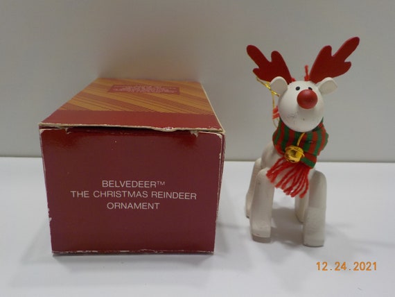 Vintage Avon Gift Collection 16 Belvedeer the Christmas Reindeer Ornament Etsy Canada
