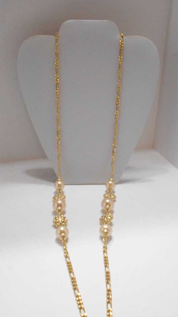 Gorgeous 15mm Faux Pearl Chain Necklace (4552) - image 1