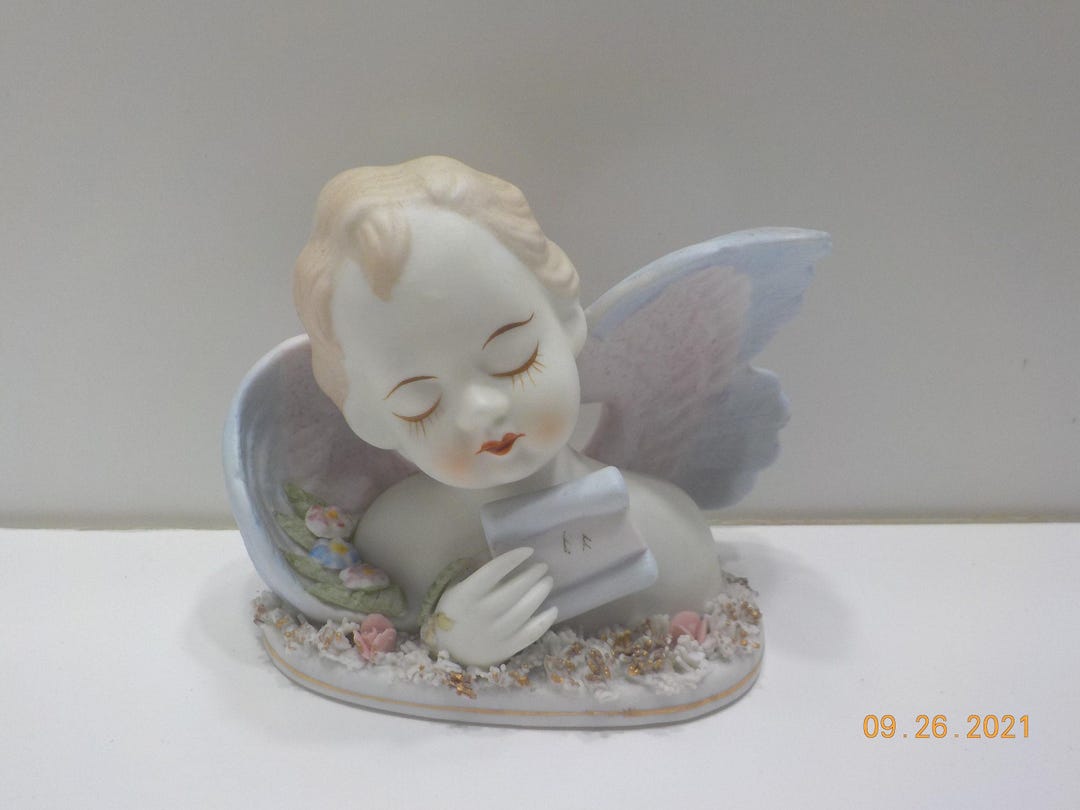 【お47】20 フランス　アンティーク　皿　ライオン　ブロンズ Vintage Lefton China 432--angel Cherub Figurine (34) Hand