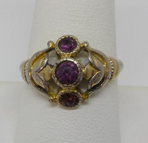 Vintage Avon Faux Amethyst Ring (2731) Size 9.5 - image 2