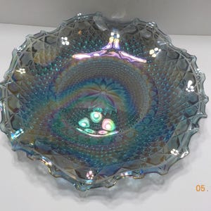 Blue Carnival Glass - Etsy