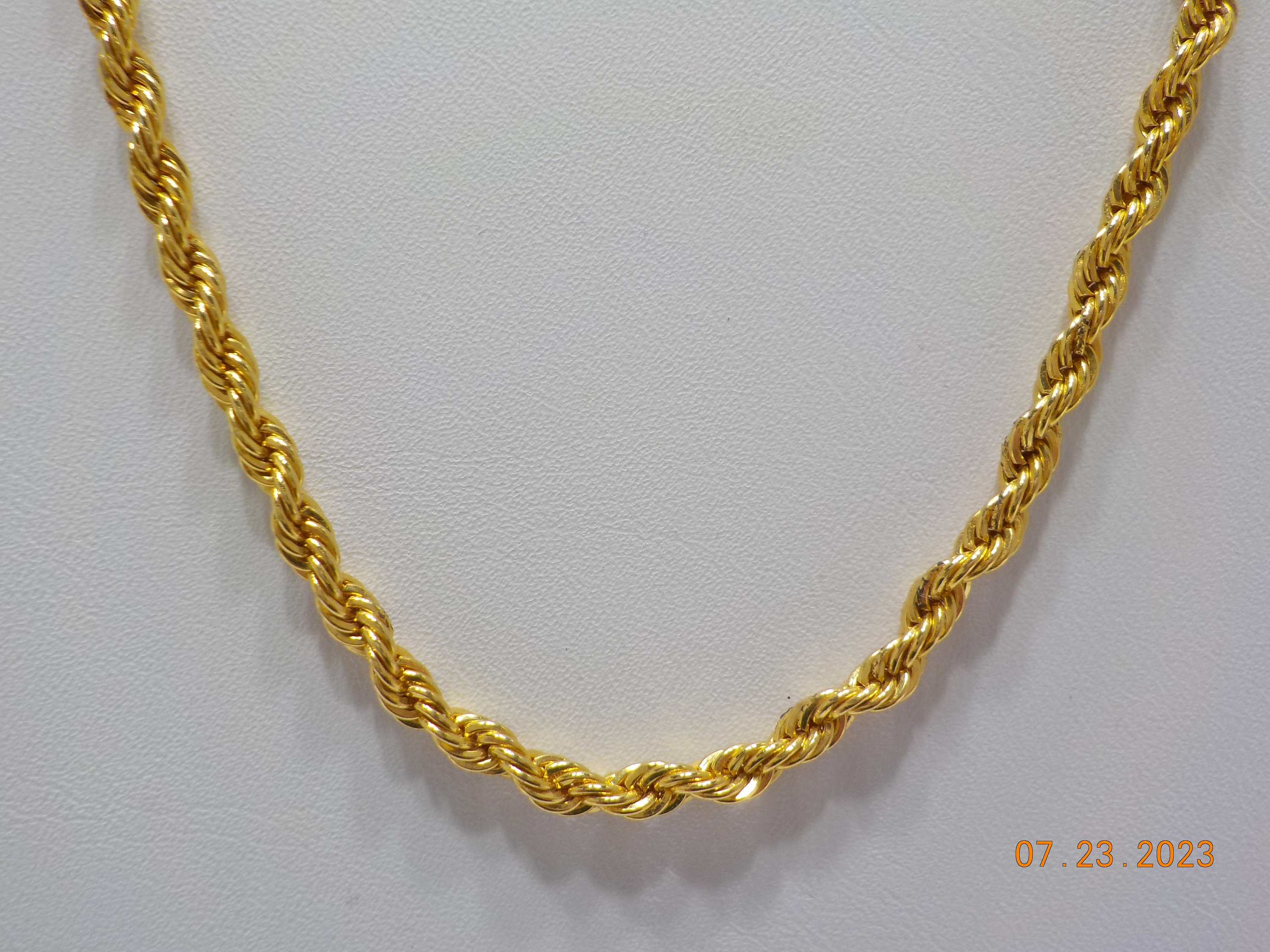 Vintage aged goldtone twisted open choker necklace Vintage Tiffany Co. 14k Yellow Gold Twisted Rope Circle Link  main image 3
