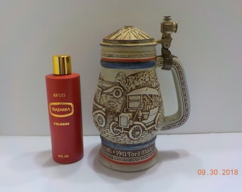 Vintage 1979 Avon Classic Car Stein--Handcrafted In Brazil--Trazarra Cologne--1927 Bugatti, etal