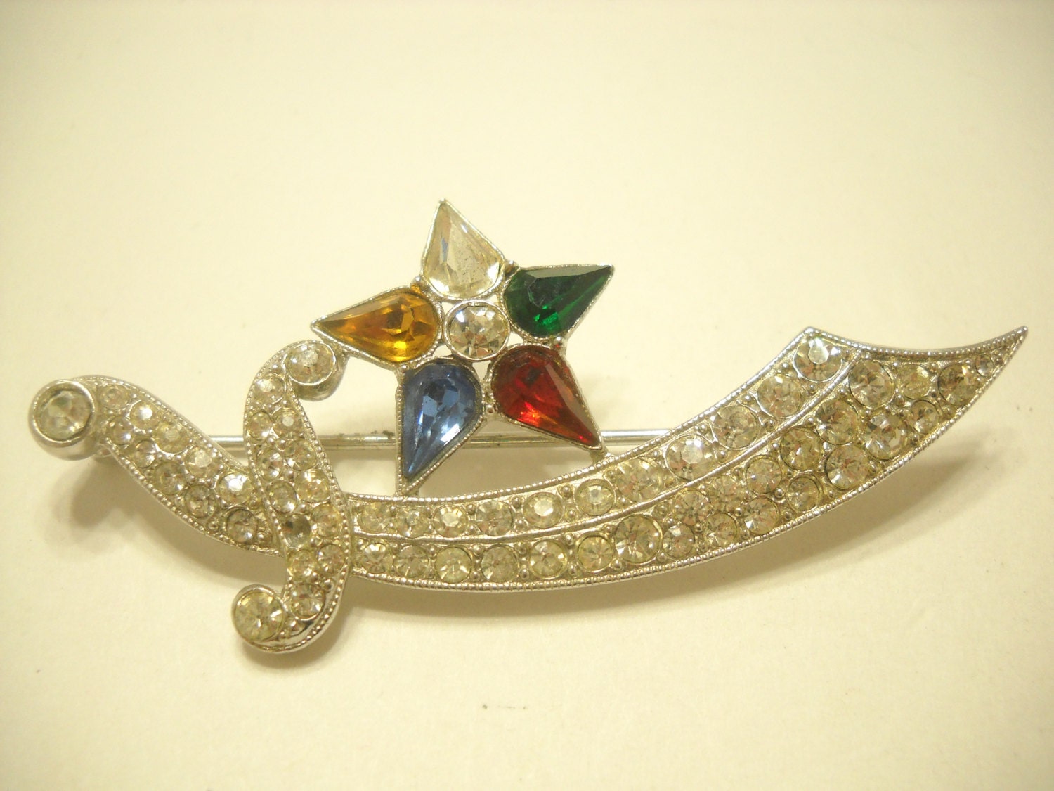 Vintage Tassel Pin For Shriners Fez Eastern Star Emblem Etsy