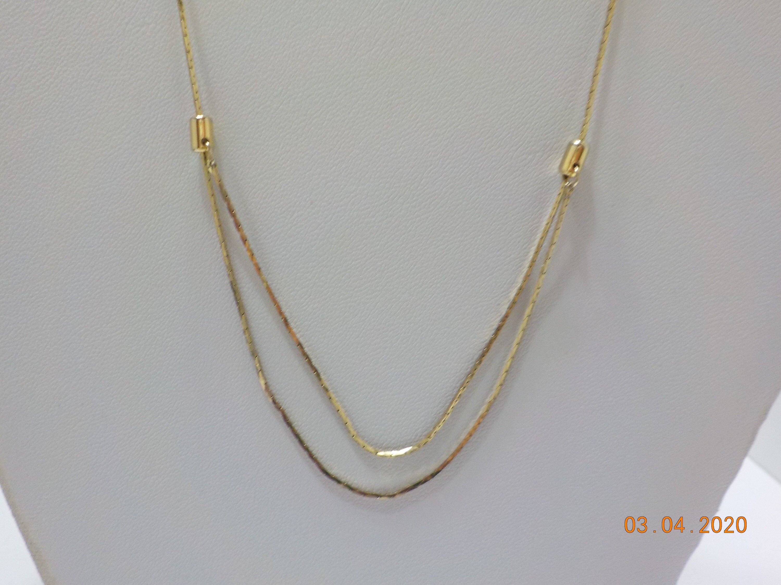 Details about   Vintage Gold Tone SLIDER Adjustable Chain Necklace Retro Jewelry Unbranded 