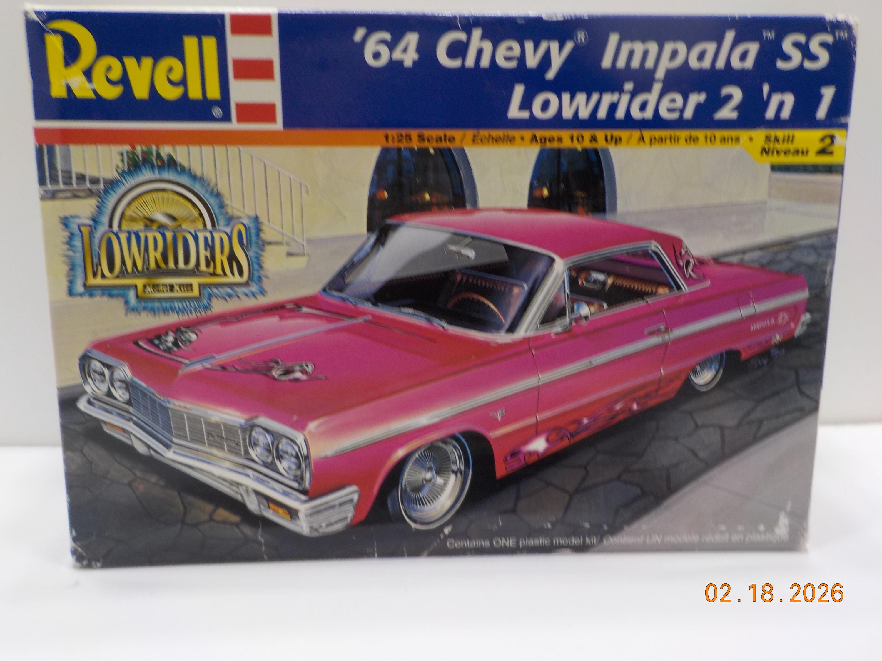 Vintage 2004 Revell '64 Chevy Impala SS Lowrider 2 'n 1---complete