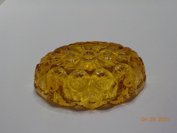 Vintage Pressed Glass Ring Dish (16-A) Small Oval… - image 3