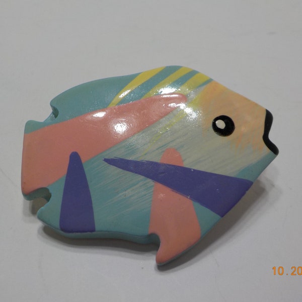 Vintage Pastel Fish Brooch (6118) Really Cute!