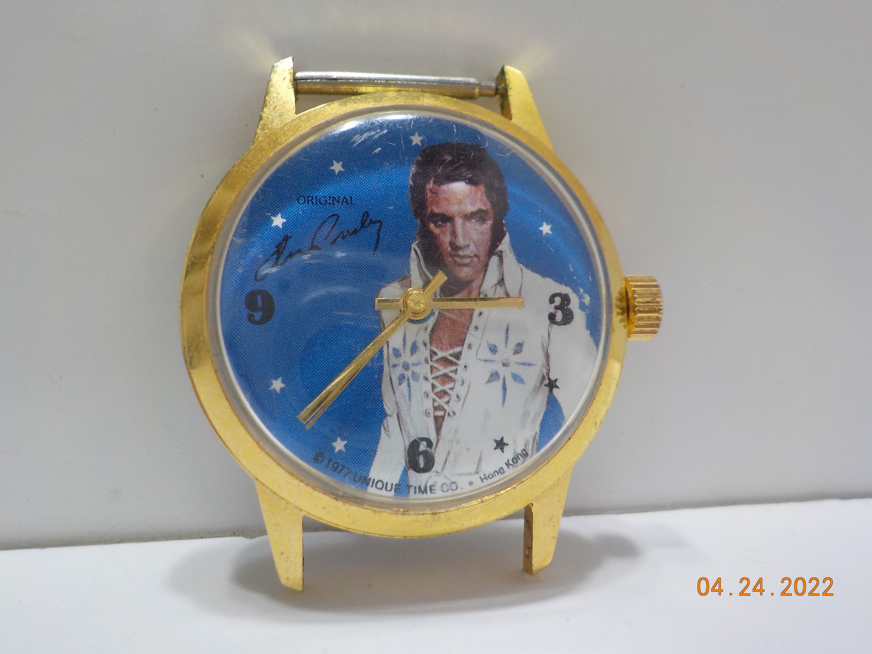 Vintage 1977 Elvis Presley Wrist Watch (9618) Works Great!! Needs