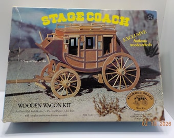 Vintage 1977 Allwood Brand Covered Wagon (BP) Wooden Wagon Kit--never ...