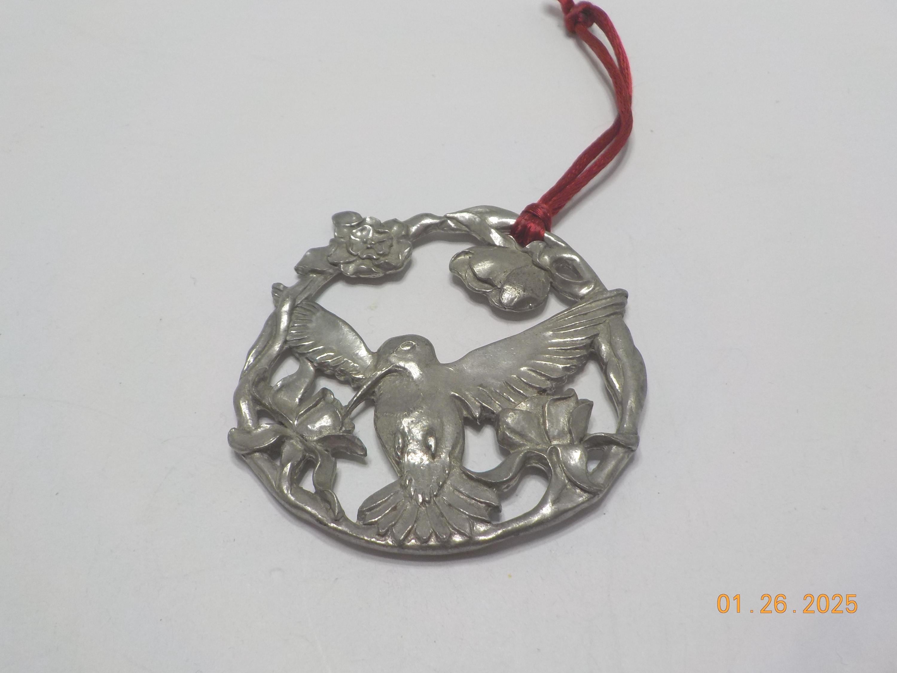 【ヴィンテージ】SEAGULL Pewter 1995 林檎 Vintage 1996 Seagull Pewter Ornament (15) Hummingbird Ornament