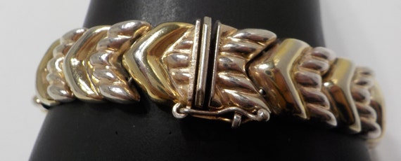 Vintage Sterling Bracelet (19) Italy Milor--Safet… - image 3