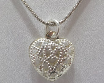 Vintage Gold Tone Heart Pendant Necklace (1141) Loaded With