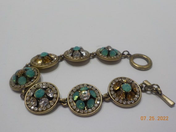 Vintage Rhinestone Bracelet (2423) Loaded With Sp… - image 3